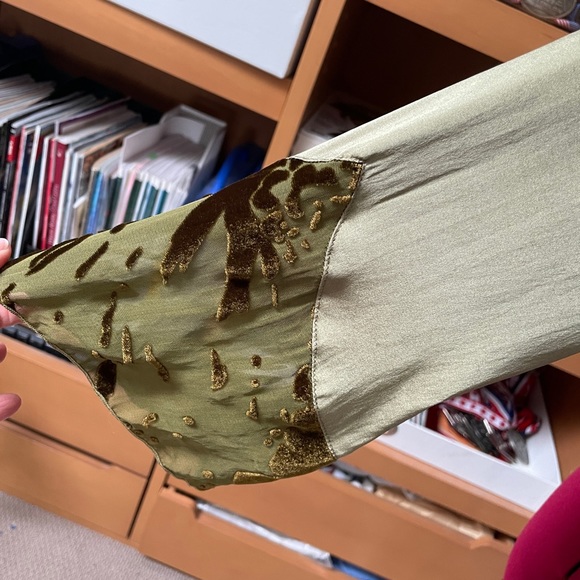 Silk & Burnout Velvet Wrap Top - Picture 3 of 11